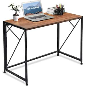 19.68 in. Rectangular Brown Wood Computer Desk Writing Table