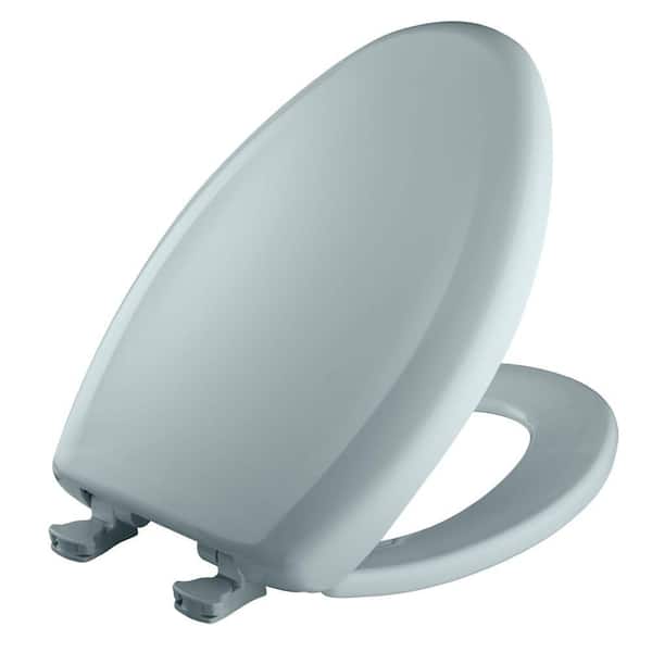 BEMIS Slow Close STA-TITE Elongated Closed Front Toilet Seat in Blue Mist