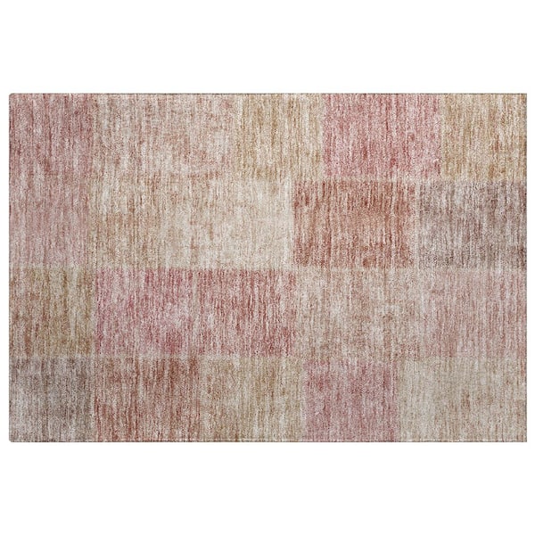 Dream Shag Premium Machine Washable Abstract ADS664 Blush 2 ft. x 3 ft. Accent Rug
