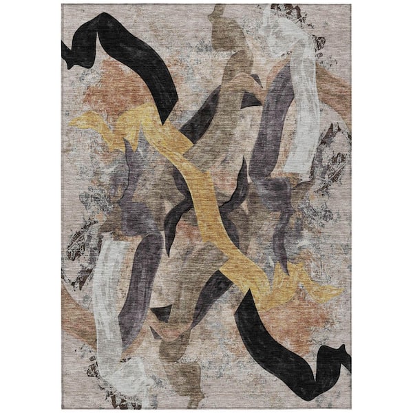 Addison Rugs Chantille Machine Washable Indoor/Outdoor Abstract ACN2191 Taupe 10 ft. x 14 ft. Area Rug