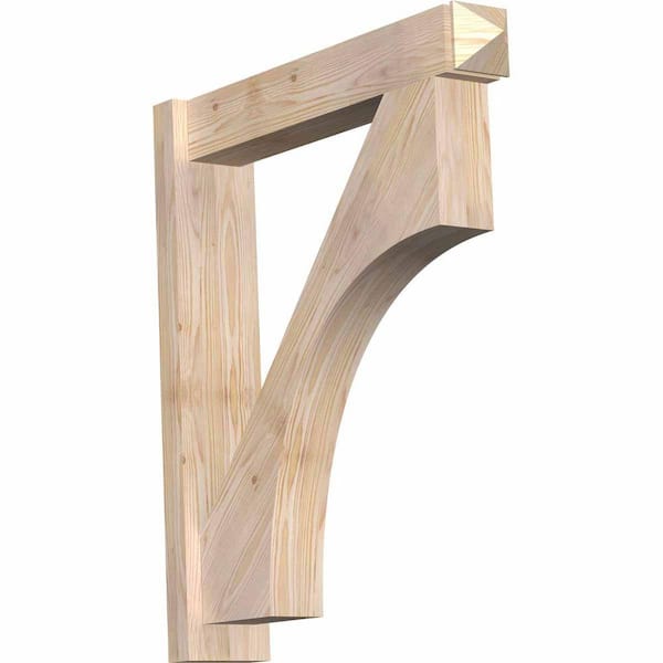 Ekena Millwork 6 in. x 32 in. x 28 in. Douglas Fir Westlake Arts and Crafts Smooth Outlooker