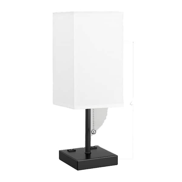 Unbranded Upgraded 17.4 in. Black Dimmable Integrated LED Task and Reading Lamp with USB Port in White Shade