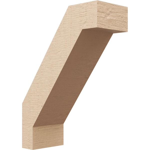 Ekena Millwork 5 in. x 16 in. x 12 in. Burlington Rough Cedar Woodgrain Timberthane Polyurethane Knee Brace, Primed