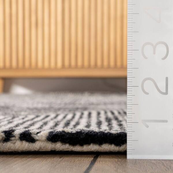 nuLOOM Heidi Modern Hand Tufted Wool Charcoal 5 ft. x 8 ft. Area