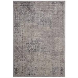 Graphic Illusions Grey 5 ft. x 7 ft. Persian Vintage Area Rug