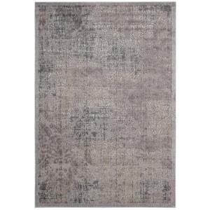 Graphic Illusions Grey 4 ft. x 6 ft. Persian Vintage Area Rug