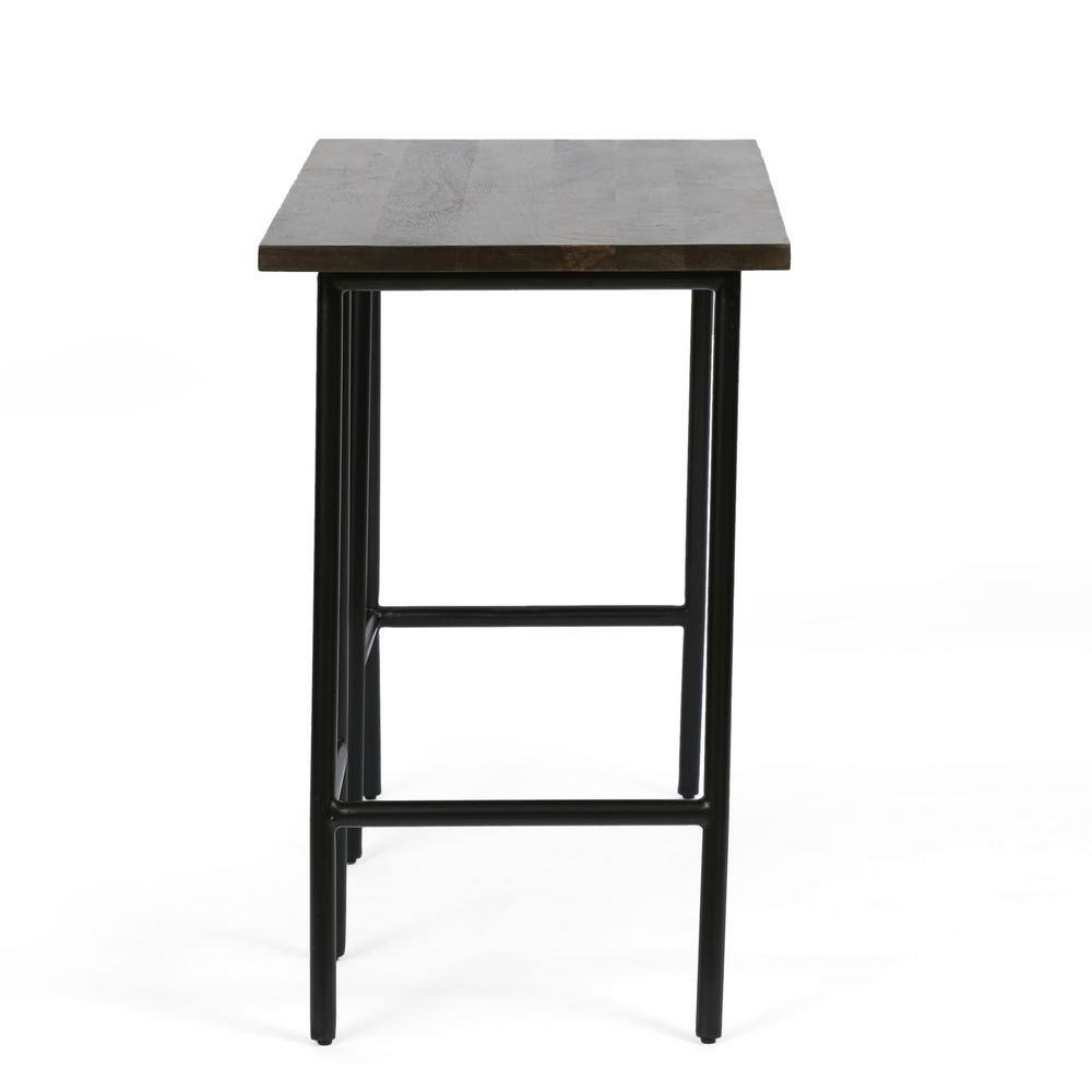 Modern Industrial Mango Wood Console Table with Storage