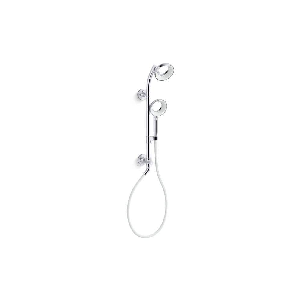 Polished Chrome Wall Mount Shower Column Kit with Handshower