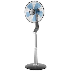 Turbo Silence Extreme Stand Fan with 5 speeds, oscillating feature, adjustable height and remote