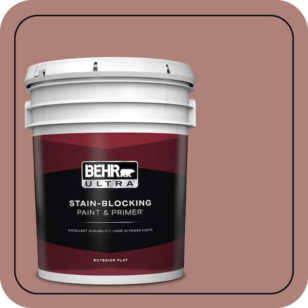 5 gal. #S170-5 Smoke Bush Rose Flat Exterior Paint & Primer