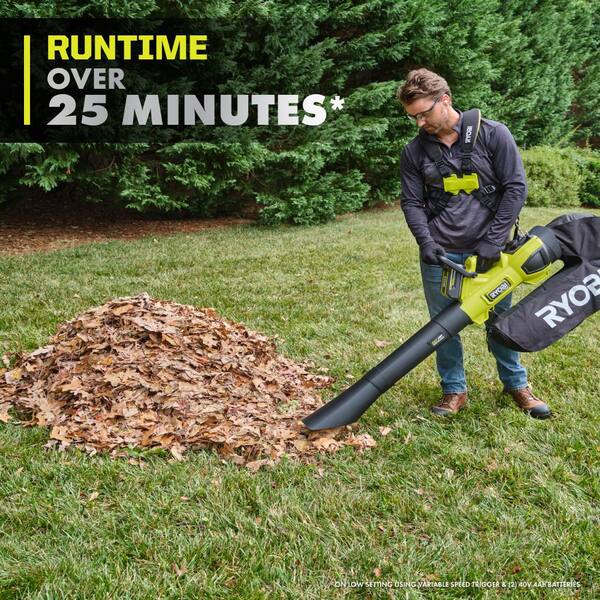 RYOBI 40V HP Brushless 100 MPH 600 CFM Cordless Leaf Blower