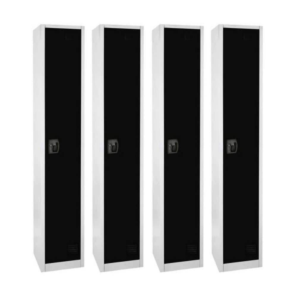 629-Series 72 in. H 1-Tier Steel Key Lock 2-Shelf Storage Locker Free Stand