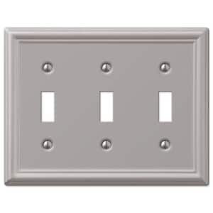 Nickel 3-Gang Toggle Wall Plate (1-Pack)