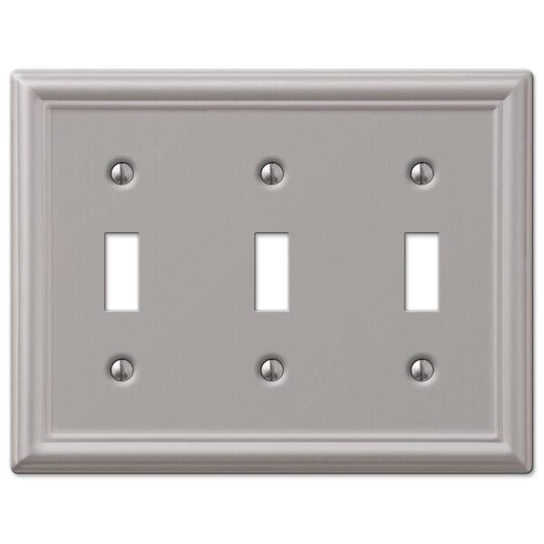 AMERELLE Nickel 3-Gang Toggle Wall Plate (1-Pack)