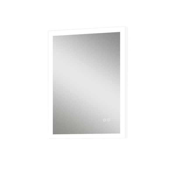 28 in. W x 36 in. H Rectangular Frameless LED Wall Mount Anti-Fog ...