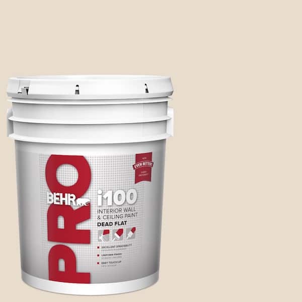 BEHR PRO 5 gal. #OR-W11 White Mocha Dead Flat Interior Paint