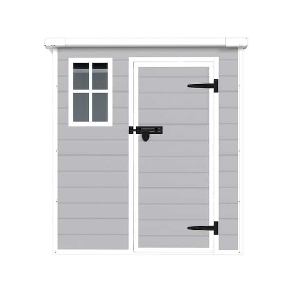6 ft. W x 6 ft. D Grey Resin Shed with Window (36 sq. ft. )