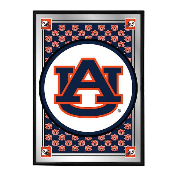 The Fan-Brand 19 in. x 28 in. Auburn Tigers Team Spirit Framed Mirrored Decorative Sign