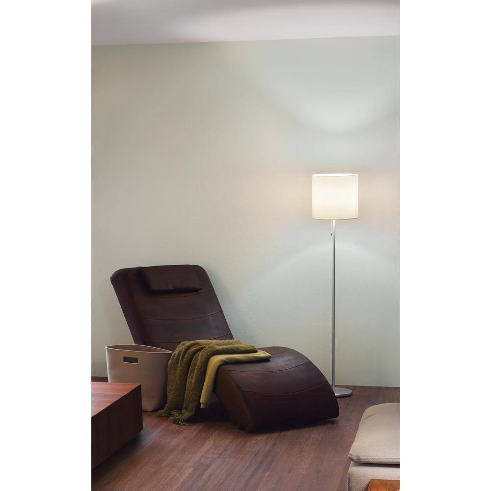 Sendo Modern Cream Drum Shade Aluminum Floor Lamp