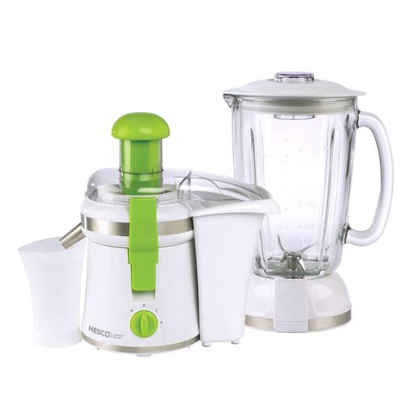 Nesco 2-in-1 Juicer and Blender, White-DISCONTINUED