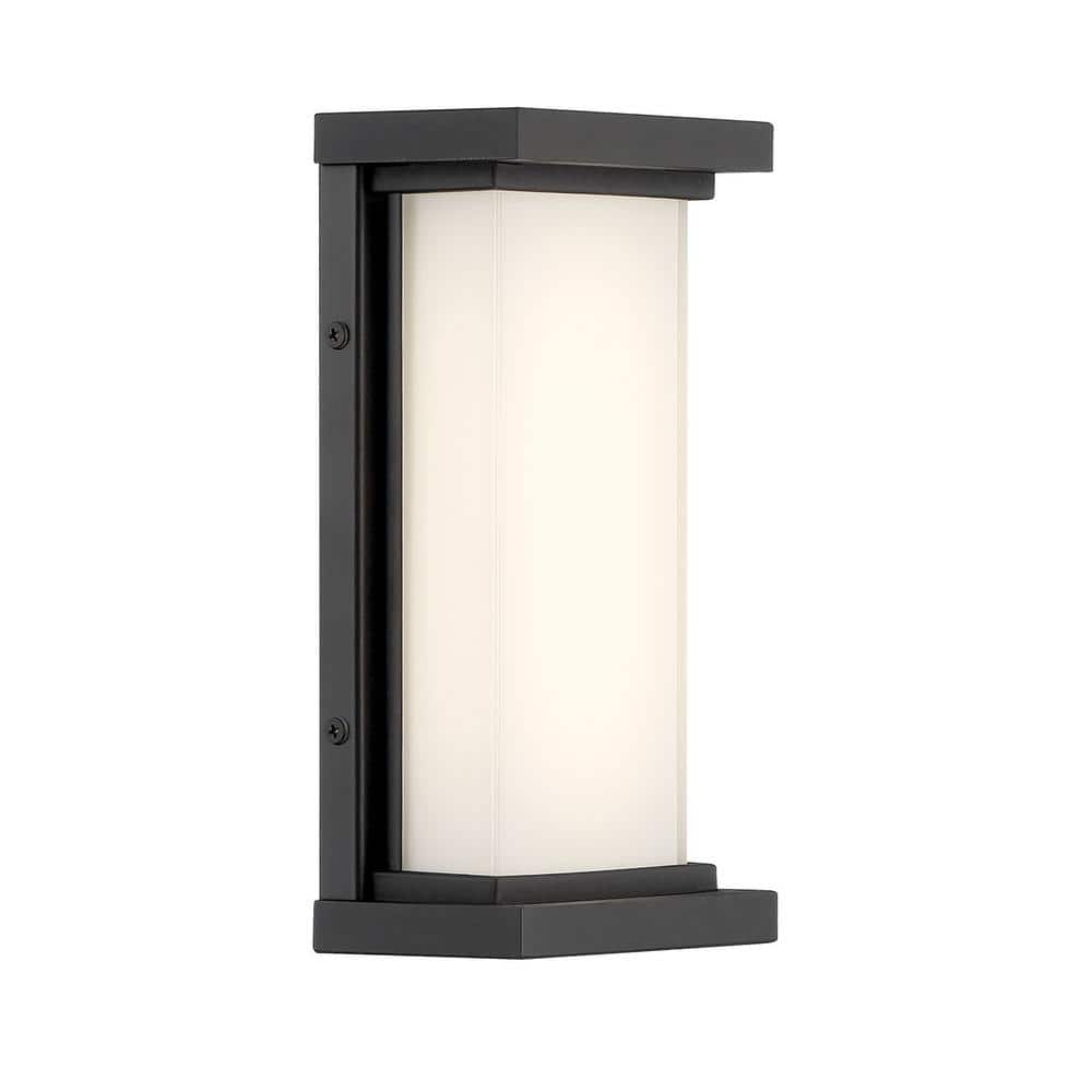 Caption Black Outdoor Hardwired Wall Mount Sconce with Integrated LED price history on PriceWatchPro