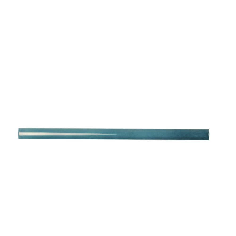Silken Green 0.5 in. x 7.9 in. Glossy Ceramic Pencil Tile Trims (0.3 sq. ft./case) (10-pack) price history on PriceWatchPro