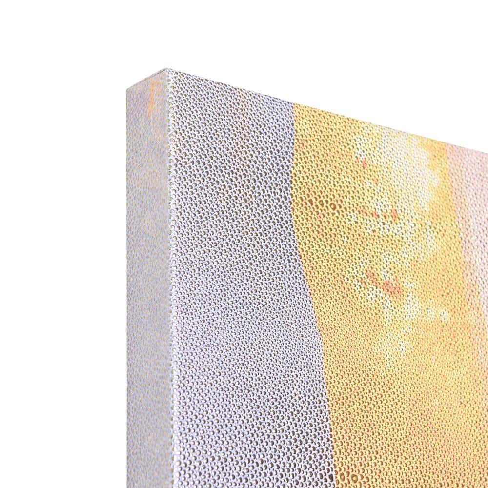 Vibrant Harmony I Gold Metallic Shagreen Wrapped Canvas Wall Art