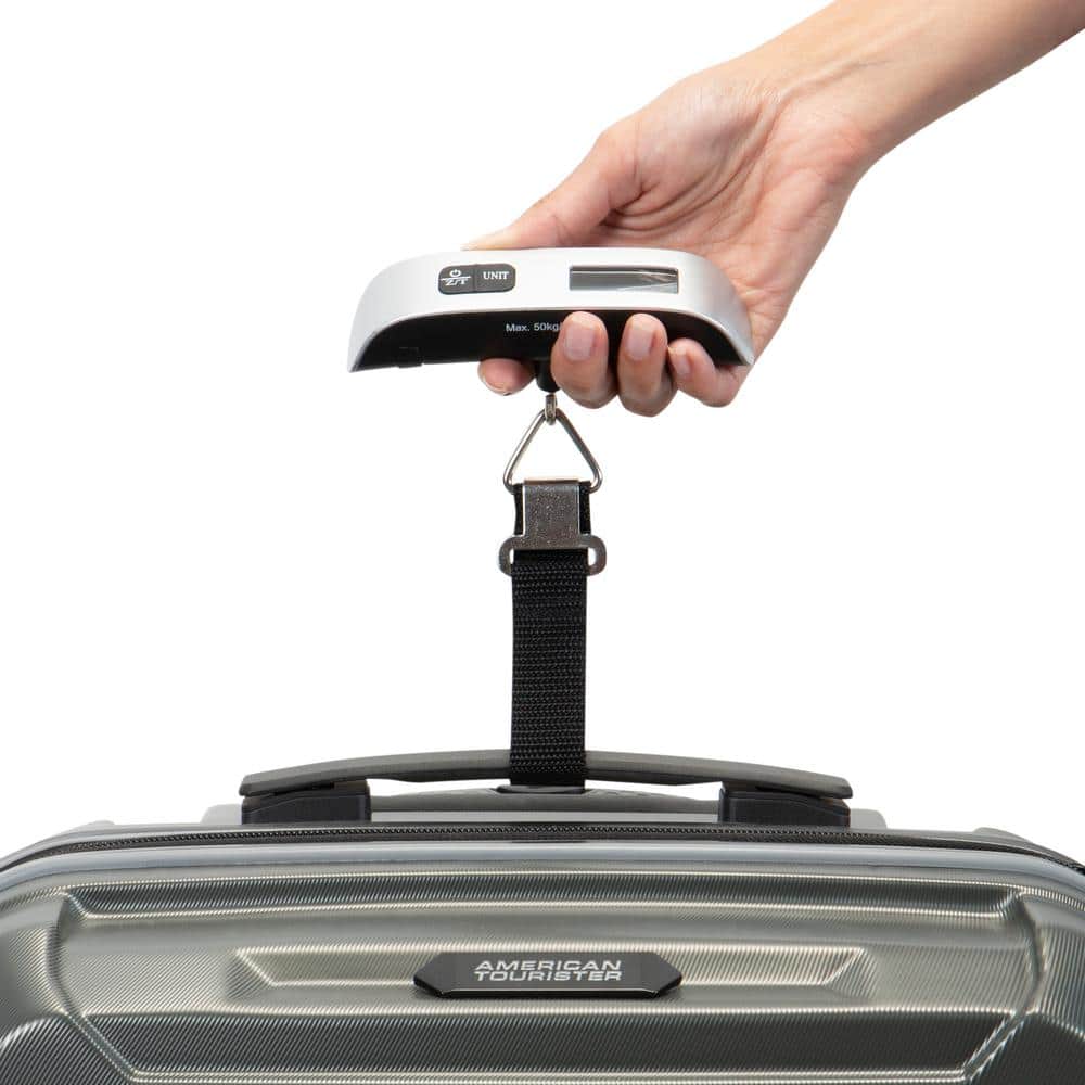 Compact Black Digital Hanging Luggage Scale with LED Display