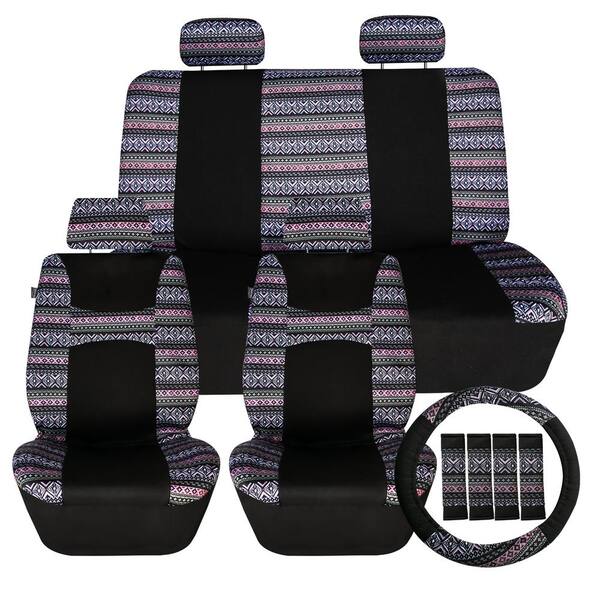 FH Group Mesa57 Southwestern 47 in. x 23 in. x 1 in. Combo Full Set Seat  Covers DMFB057114MULTILAV-W-B - The Home Depot