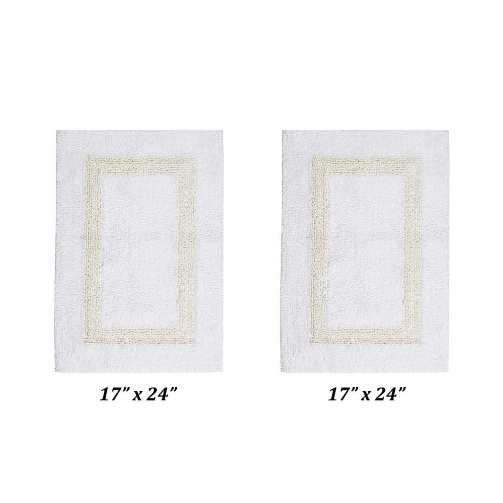 Better Trends Hotel Collection White/Ivory 17 in. x 24 in. and 17 in. x ...