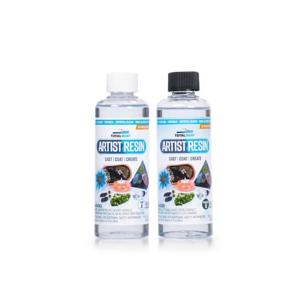 TOTALBOAT Artist Epoxy Resin-16 oz. Pint Kit with 1:1 Mix Ratio and UV Resistance-High-Gloss, Crystal-Clear Casting