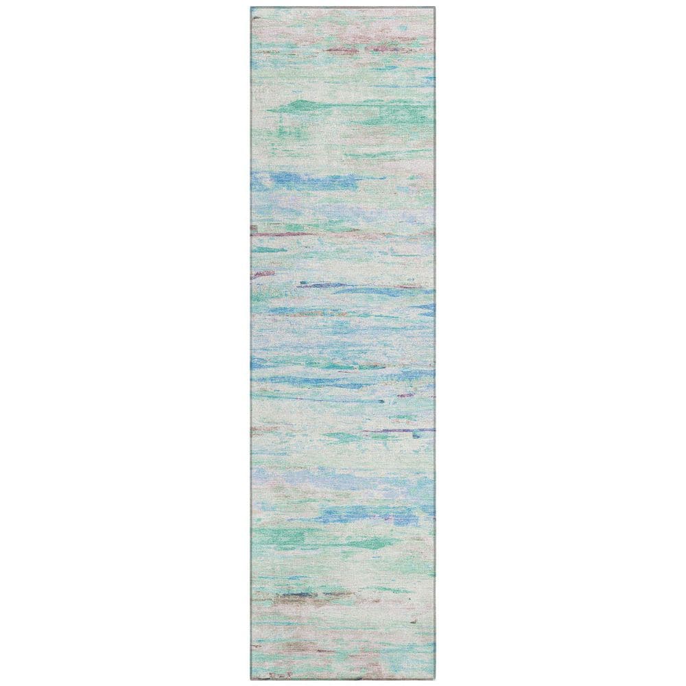 Chantille Machine Washable Indoor/Outdoor Abstract ACN1985 Teal 2 ft. 3 in. x 7 ft. 6 in. Runner Rug price history on PriceWatchPro