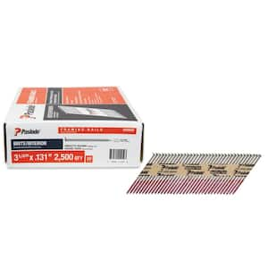 3-1/4 in. x 0.131-Gauge 30-Degree Brite Smooth Shank Paper Tape Framing Nails (2500 per Box)