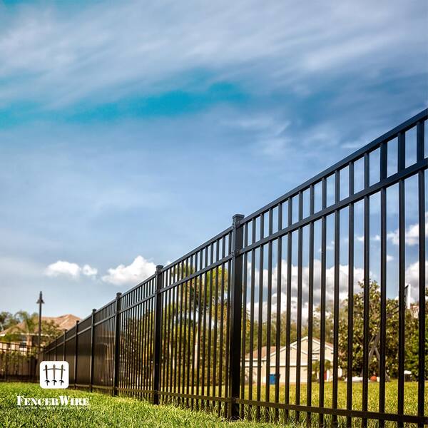Fencer Wire 2 in. x 2 in. x 6 ft. Steel Flat Top Blank Metal Fence Post with Post Cap (10-Pack)