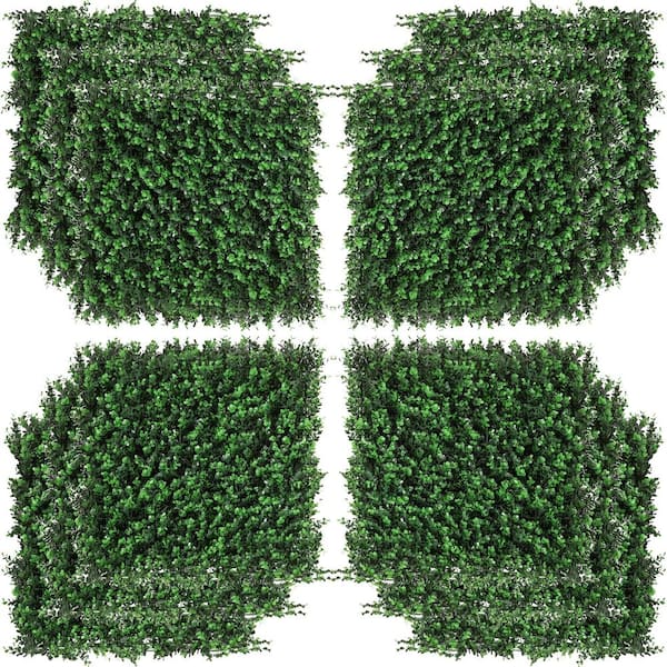 Otryad Grass Wall Panels, 20 in. x 20 in. Artificial Grass Wall Decor, Greenery Backdrop Panels Wall for Outdoor