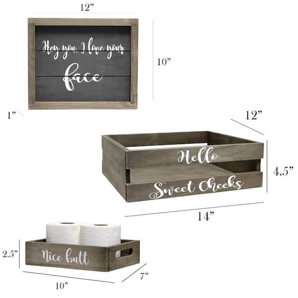 Farmhouse Crate Paper Towel Holder