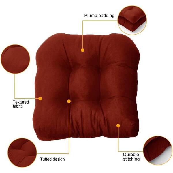 Cubilan 18.9 in. x 18.9 in. U-Shape Cushions Outdoor Indoor Tufted Seat  Cushions for Wicker Chair Seat, Patio Cushions Pack of 2 B0BRG96H54 - The  Home Depot