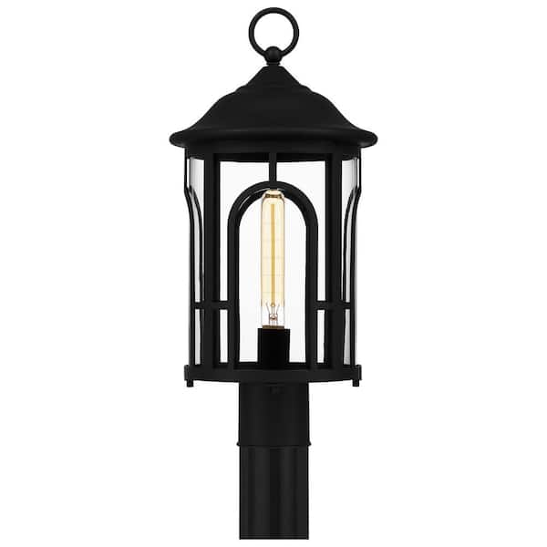 Quoizel Brampton 1-Light Matte Black Outdoor Post Lantern