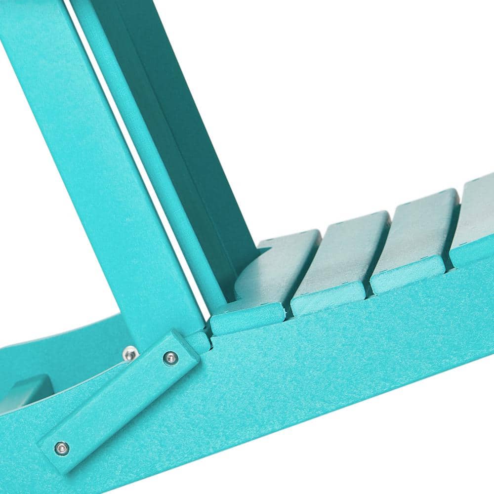 Turquoise Poly Adirondack Chair with Square Arms