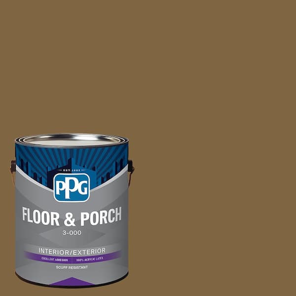 PPG 1 gal. PPG1096-7 Seasoned Acorn Satin Interior/Exterior Floor and Porch Paint