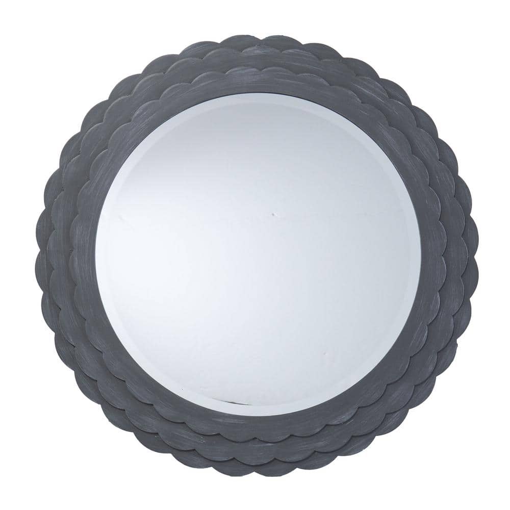 30 in. W x 30 in. H Round Glass Framed Wall Mount Modern Decor Bathroom Van