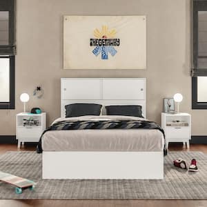 Victoria 4-Piece White Wood Full Size Bedroom Set