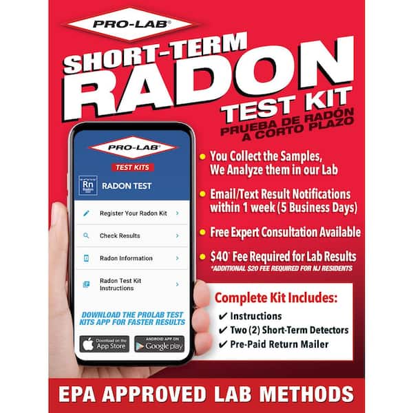 Pro Lab Radon Gas Test Kit Ra100 The Home Depot - Best Diy Radon Test