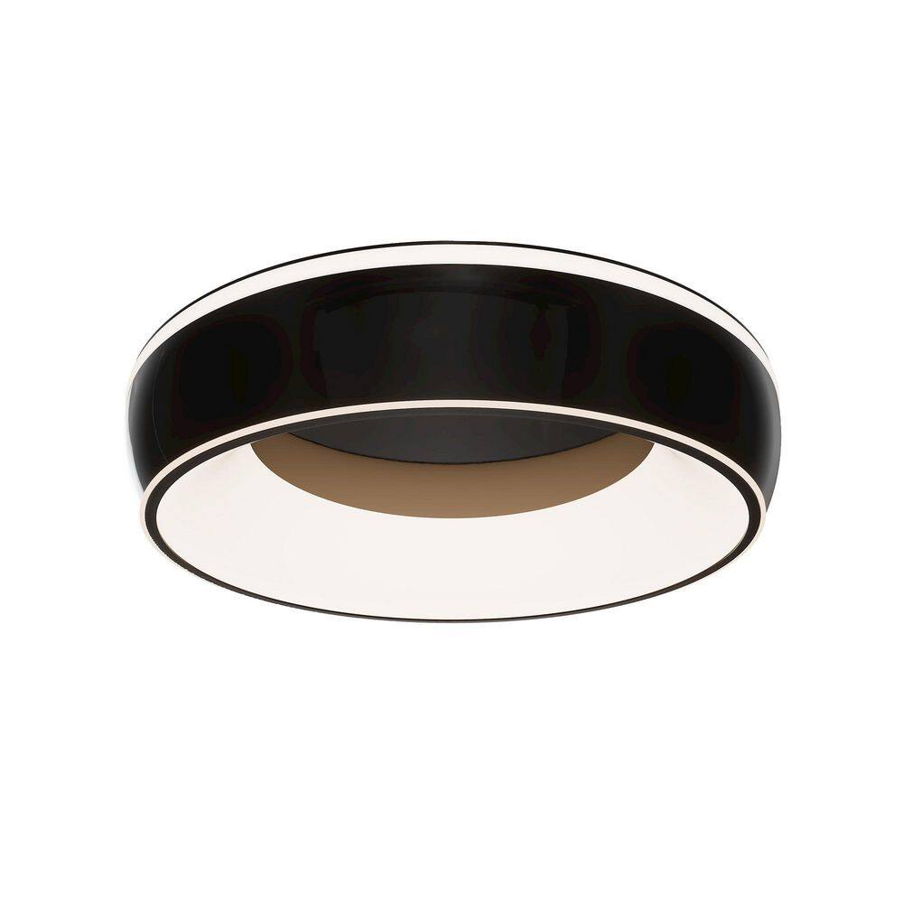 Ringwall 19 in. Round Black Chrome Integrated LED Flush Mount 4CCT price history on PriceWatchPro