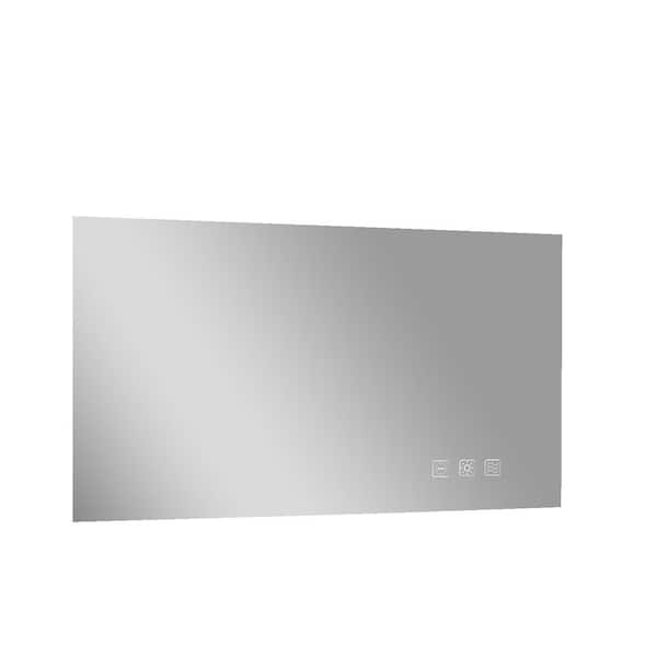 Unbranded 40 in. W x 24 in. H Large Rectangular Frameless Led Anti-Fog Wall-Mount Bathroom Vanity Mirror in Silver (Backlit)