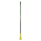 60 in. Clamp Style Green Wet Mop Handle with Yellow Plastic Head