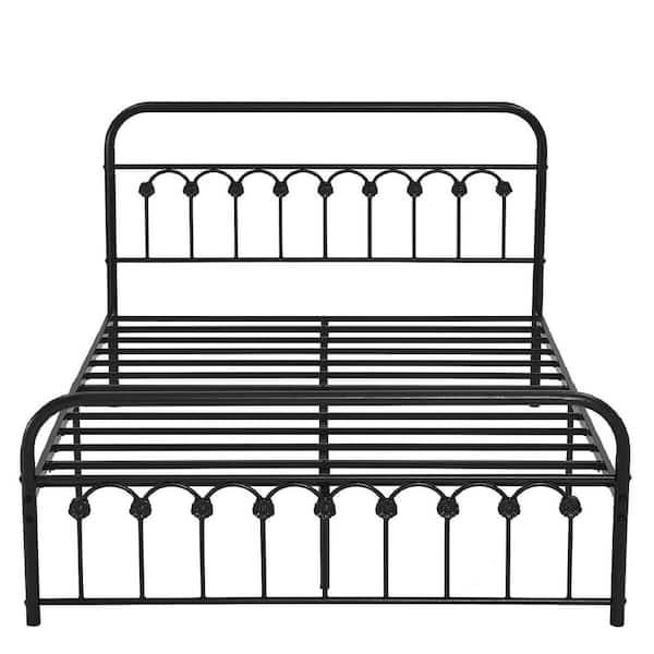 VECELO Classic Metal Platform Bed Frame Mattress Foundation with ...