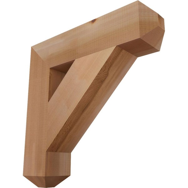 Ekena Millwork 3.5 in. x 18 in. x 18 in. Western Red Cedar Traditional Craftsman Smooth Bracket