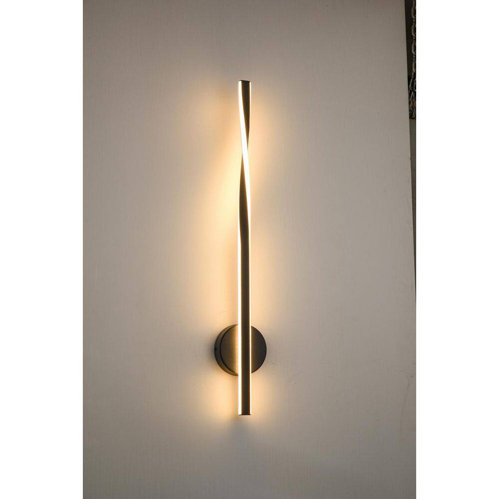 Niabe 1-Light 31.9 in.H Matte Black Twisted LED Vanity Light with 3CCT for Bathroom and Hallway price history on PriceWatchPro