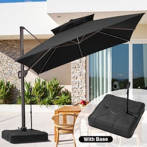 castlecreek patio umbrella JEAREY 10 ft Rectangular Patio Umbrella with Tilt and Crank, UV Protection,  Navy